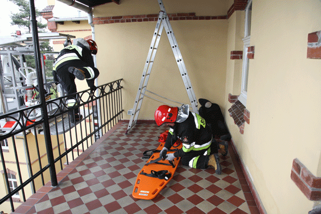 Ćwiczenia PSP w szpitalu św. Antoniego