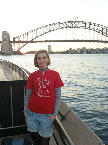 Koszulka pojechała z Anią nawet do Australii