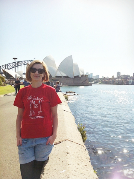 Koszulka pojechała z Anią nawet do Australii