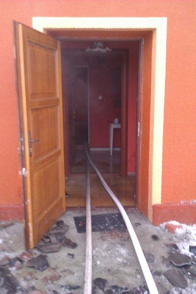 Pożar budynku mieszkalnego