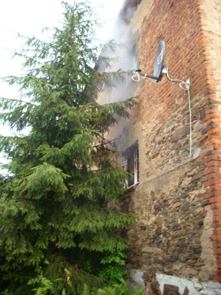 Pożar domu w Dobrzenicach
