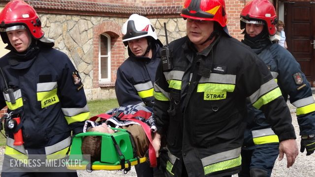 Pożar w ząbkowickim szpitalu - ćwiczenia straży pożarnej