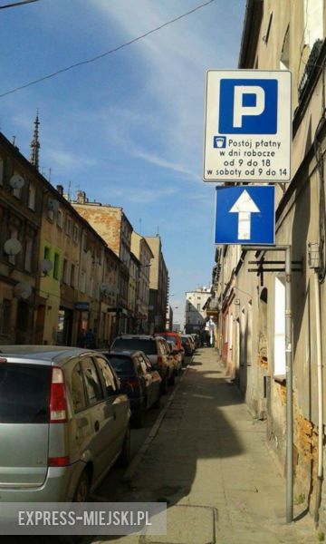 Ulica Dolnośląska - początek strefy płatnego parkowania