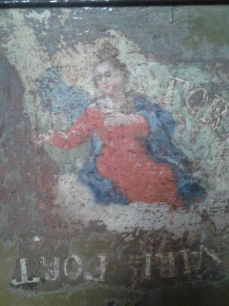Polichromie odkryte w kościele przedstawiają m.in. Najświętszą Maryję Pannę