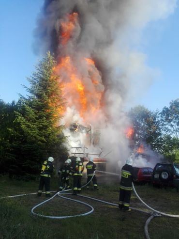 Pożar budynku mieszkalnego w Sławęcinie