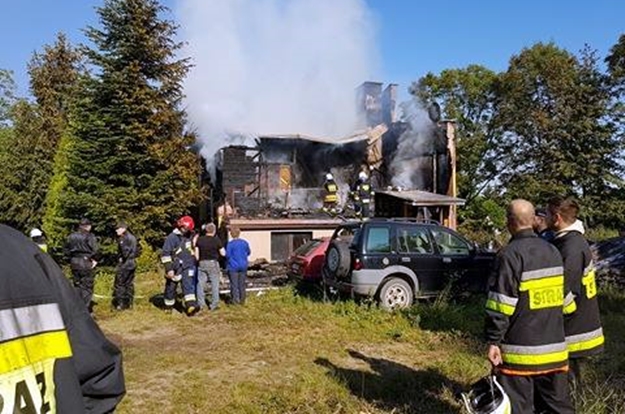 Pożar budynku mieszkalnego w Sławęcinie