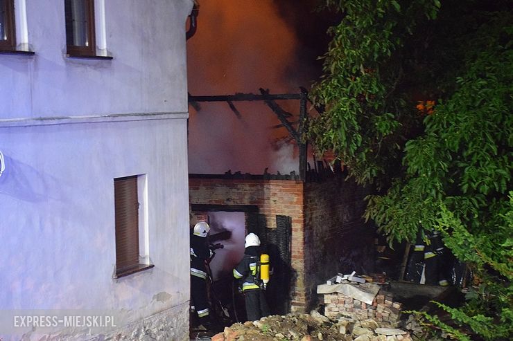 Pożar budynku gospodarczego w Janowcu