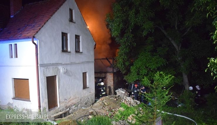 Pożar budynku gospodarczego w Janowcu