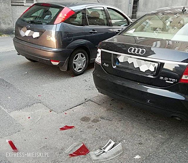 35-letni mężczyzna jadący Fordem Focusem uszkodził dwa zaparkowane pojazdy marki Audi