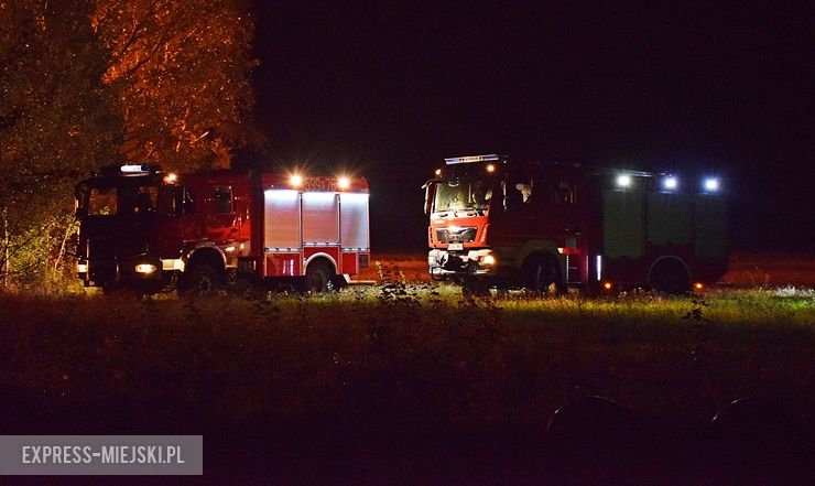 Pożar sterty słomy w Pawłowicach