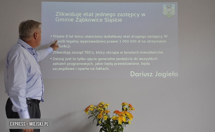 Konferencja Dariusza Jagieły - kandydata na burmistrza Ząbkowic Śląskich