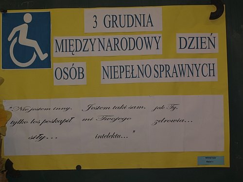 3 XII 2010 w Gimnazjum Publicznym im. Mikołaja Kopernika w Ziębicach obchodzony był Dzień Tolerancji i Integracji.