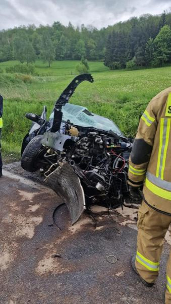 Poważny wypadek na drodze krajowej nr 46 w Mąkolnie