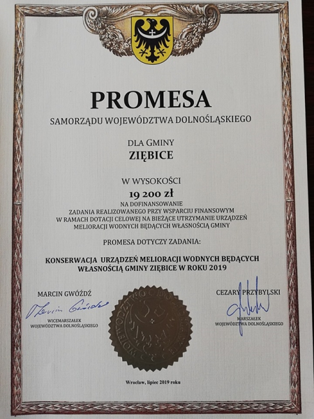 Promesa dla gminy Ziębice