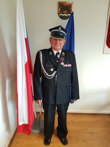 Mirosław Wilk - Komendant OSP Gminy Ciepłowody został odznaczony Brązowym Krzyżem Zasługi za pracę na rzecz społeczności lokalnej