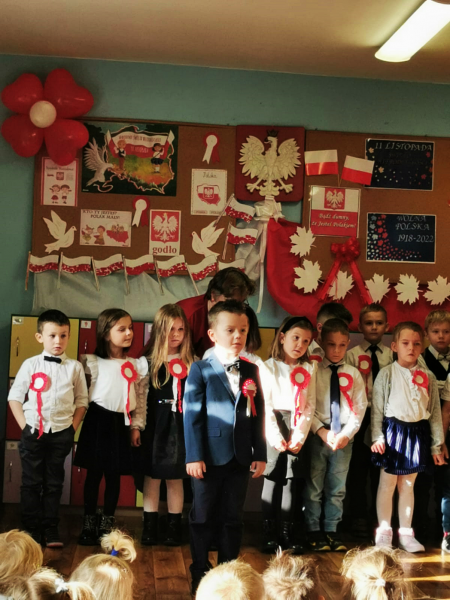 	Święto Niepodległości w przedszkolu nr 1 w Kamieńcu Ząbkowickim