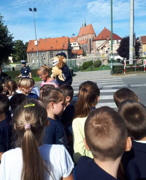 Policjanci prowadzili zajęcia w Ziębicach pt. „Bezpieczna droga do szkoły”