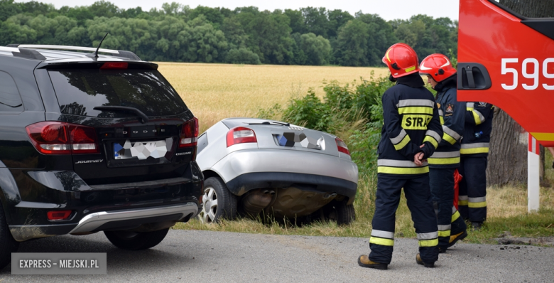 Zderzenie dwóch samochodów na trasie Złoty Stok - Kamieniec Ząbkowicki 