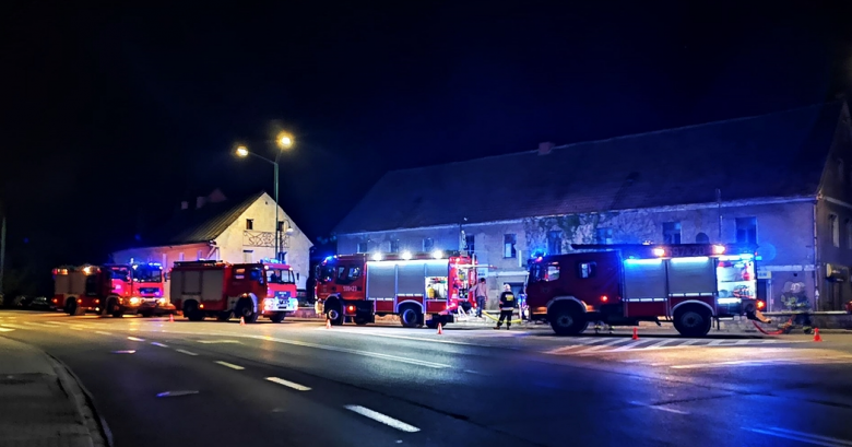 Pożar w restauracji „Pałacowa” w Kamieńcu Ząbkowickim