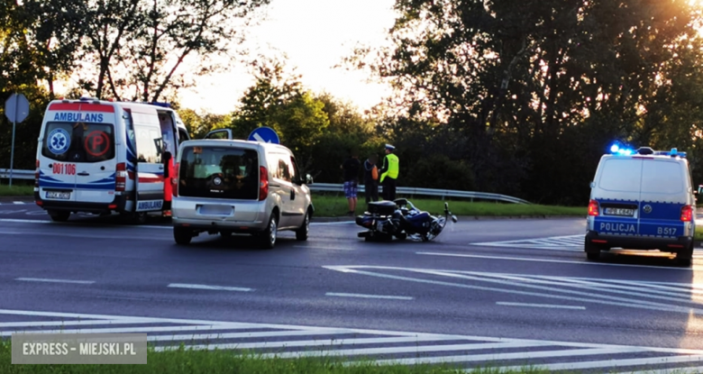 Zderzenie motocykla i osobówki w Ząbkowicach Śląskich