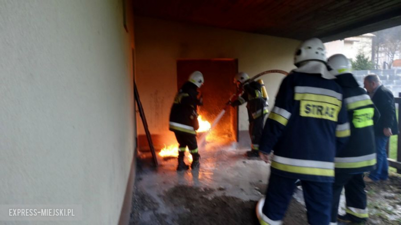 Pożar pomieszczenia gospodarczego w budynku klubowym Unii Bardo