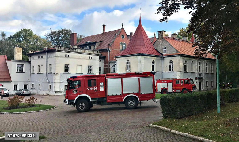 Pożar skrzynki elektrycznej w Domu Pomocy Społecznej „Zamek” w Opolnicy