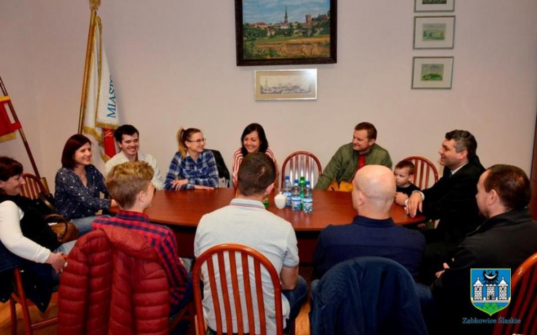 Spotkanie burmistrza z przedstawicielami Ząbkowickiej Grupy Biegowej Frankenstein 
