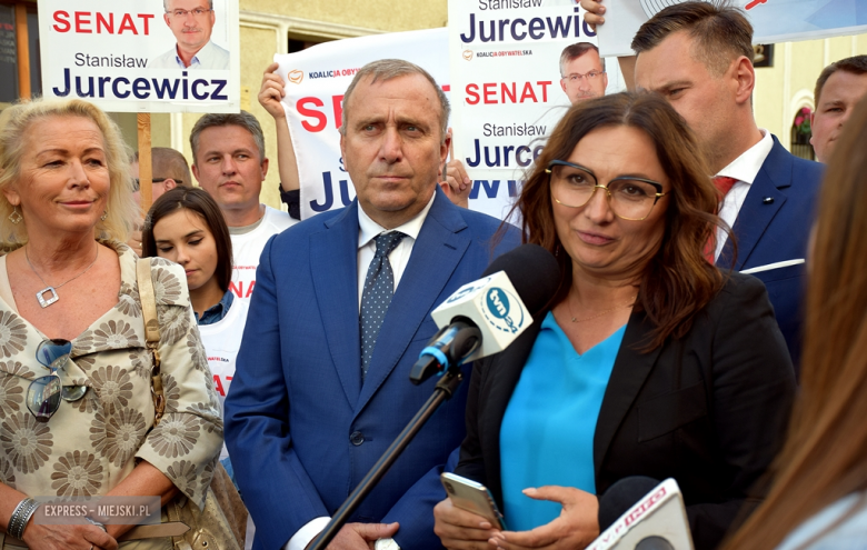 Konferencja prasowa z udziałem Grzegorza Schetyny w Ząbkowicach Śląskich