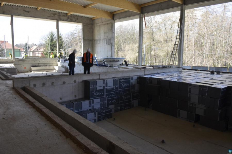 Postępują prace przy budowie krytej pływalni w Ząbkowicach Śląskich