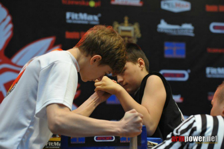 Kasjan Ferenc- 4 miejsce prawa, lewa ręka w kategorii junior do 55 kg