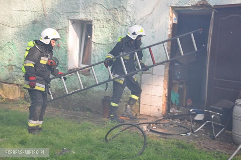 Pożar opuszczonego budynku w Opolnicy