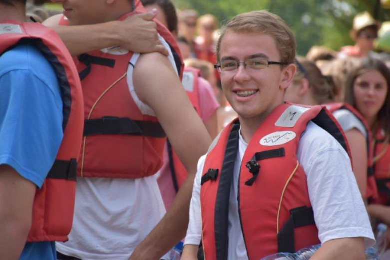 Spływ pontonowy uczestników Światowych Dni Młodzieży