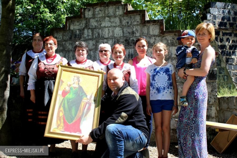 Przekazanie obrazu św. Barbary w kopalni Niklu, Chryzoprazu i Opalu w Szklarach