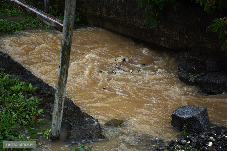 	Intensywne opady deszczu spowodowały podtopienia w Przyłęku (gm. Bardo)