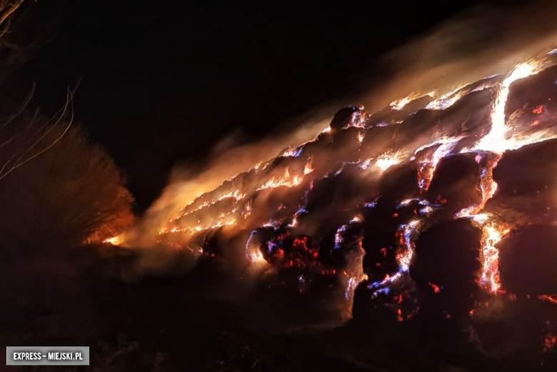 Pożar sterty słomy między Stoszowicami a Przedborową