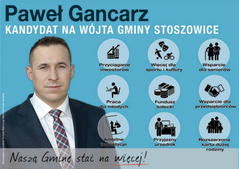 Plakat wyborczy Pawła Gancarza