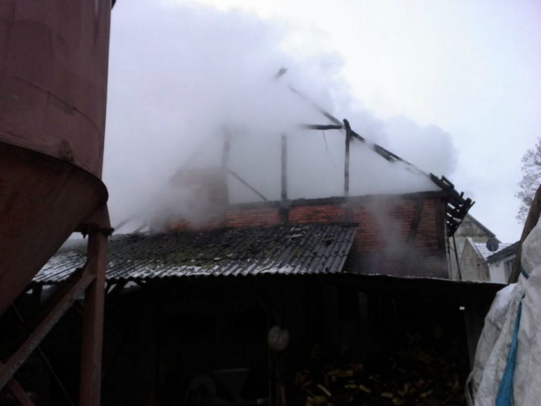Pożar stodoły w Dębowcu