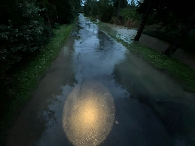 Intensywne opady deszczu spowodowały podtopienia w Ożarach (gm. Kamieniec Ząbkowicki)