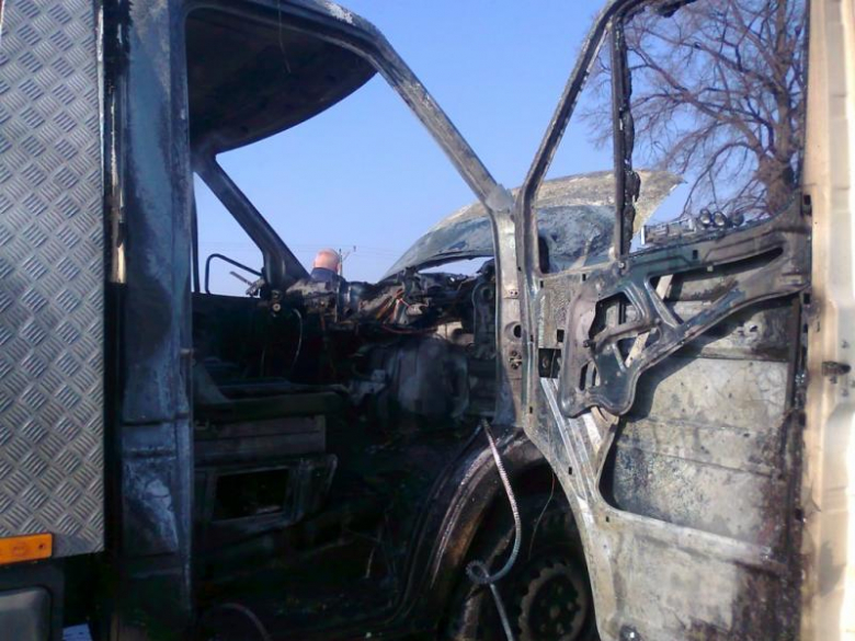 Pożar samochodu na drodze Bardo - Przyłęk