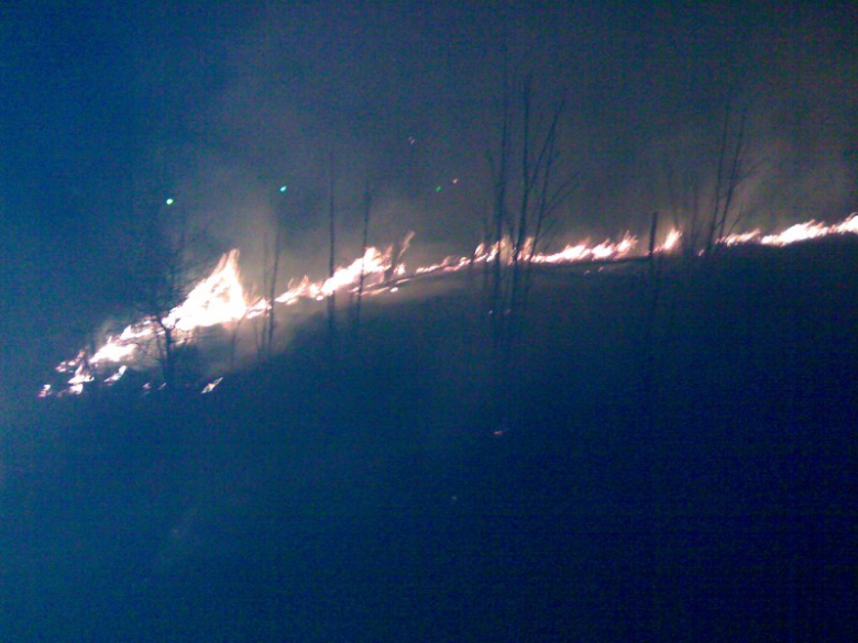 Pożar nieużytków w Bardzie
