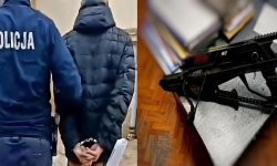 Awantura domowa. Nietrzeźwy mężczyzna strzelił z kuszy w kierunku domowników