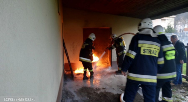 Pożar pomieszczenia gospodarczego w budynku klubowym Unii Bardo