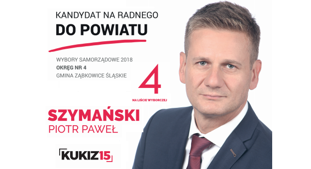 Piotr Szymański - kandydat na radnego do Rady Powiatu Ząbkowickiego