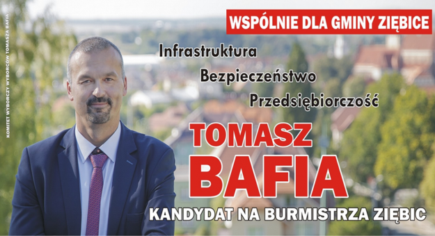 Tomasz Bafia - kandydat na burmistrza Ziębic