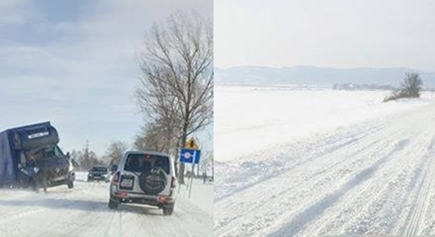 Fatalne warunki do jazdy występowały dziś popołudniu na trasie wojewódzkiej relacji Stoszowice - Ząbkowice Śląskie