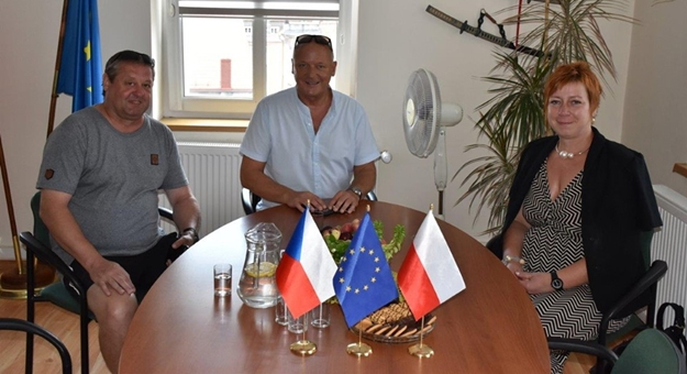 Spotkanie Krzysztofa Żegańskiego - burmistrza Barda z przedstawicielami Tynu nad Wełtawą  