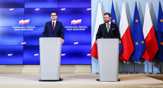 Premier Mateusz Morawiecki i minister zdrowia Łukasz Szumowski o kolejnych obostrzeniach w związku z koronawirusem