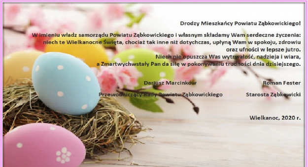 Życzenia Wielkanocne od władz Powiatu Ząbkowickiego