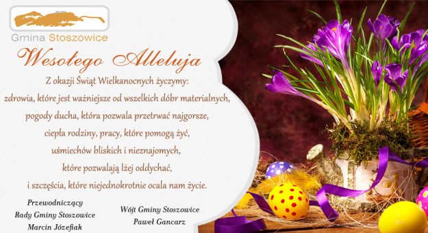 Życzenia Wielkanocne od władz gminy Stoszowice