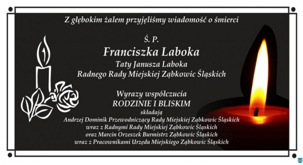 Kondolencje dla Rodziny i Bliskich Franciszka Laboka